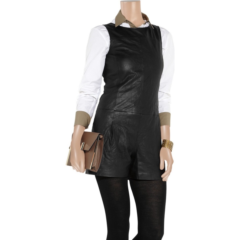 Theory Jenna Leather Romper Size 2